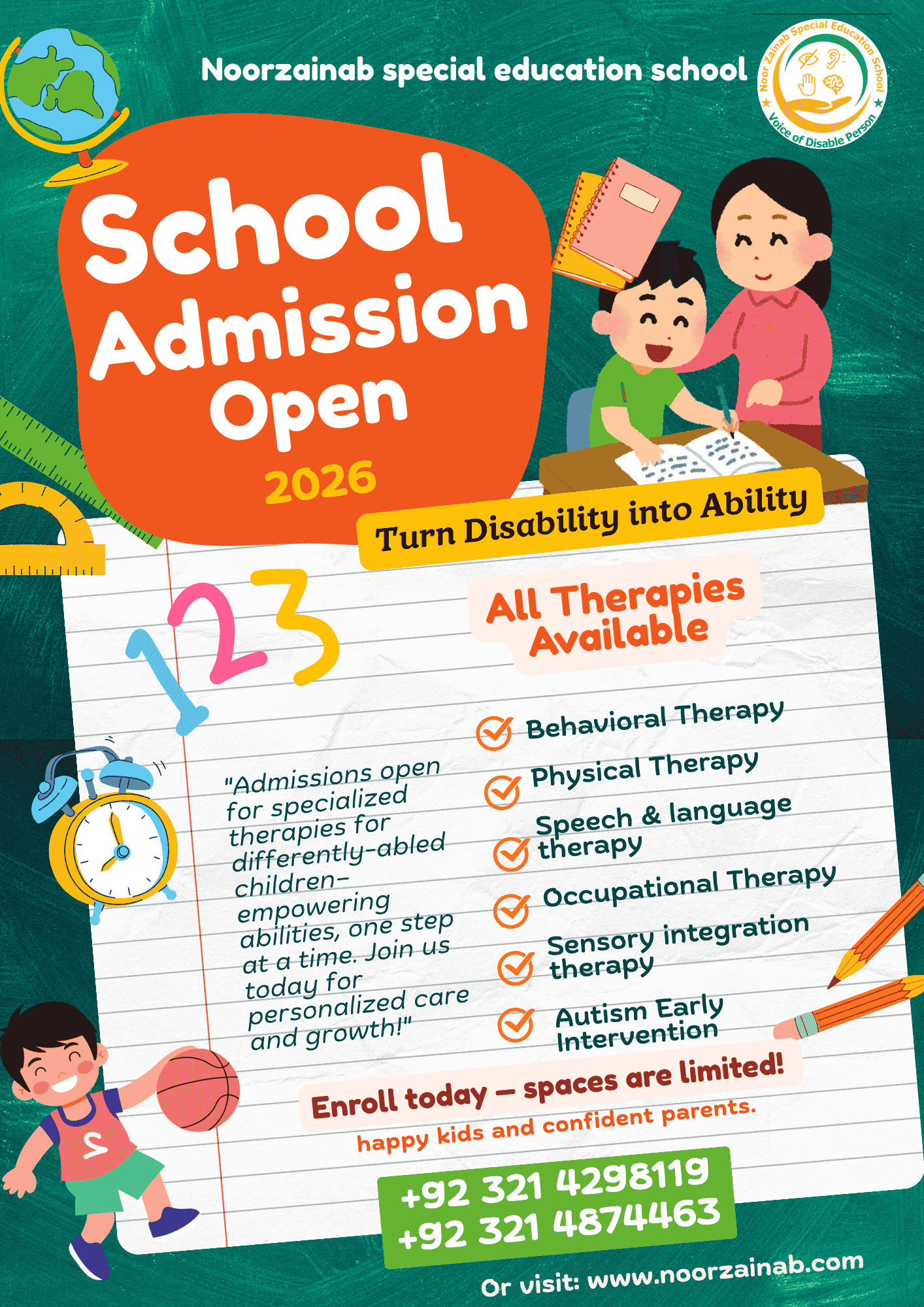 Green & Orange Illustrated After School Program Flyer (2) (1)